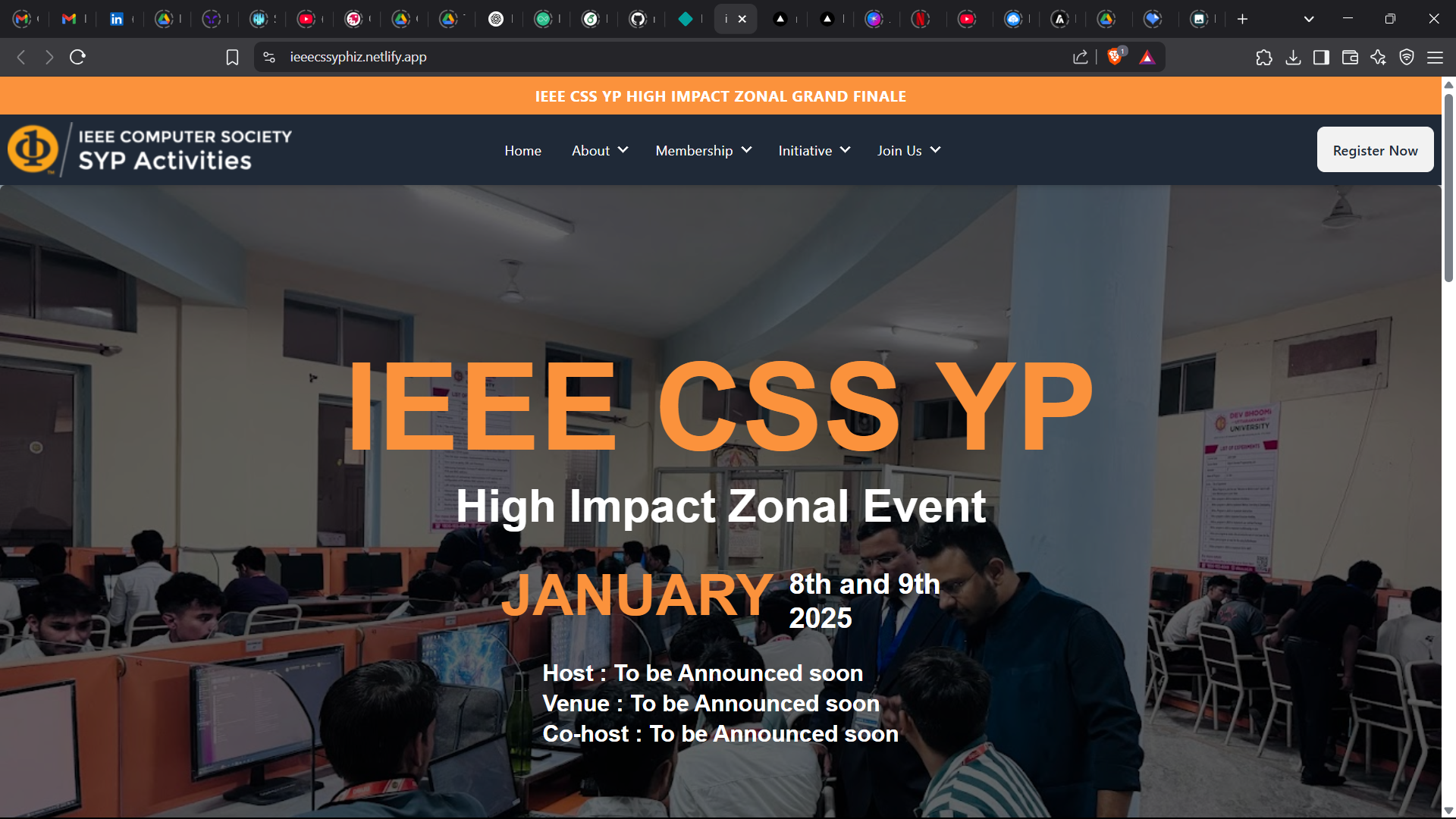 An event management website for IEEE CS SYP